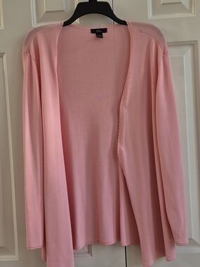 Emme Pink Open-Front Cardigan
